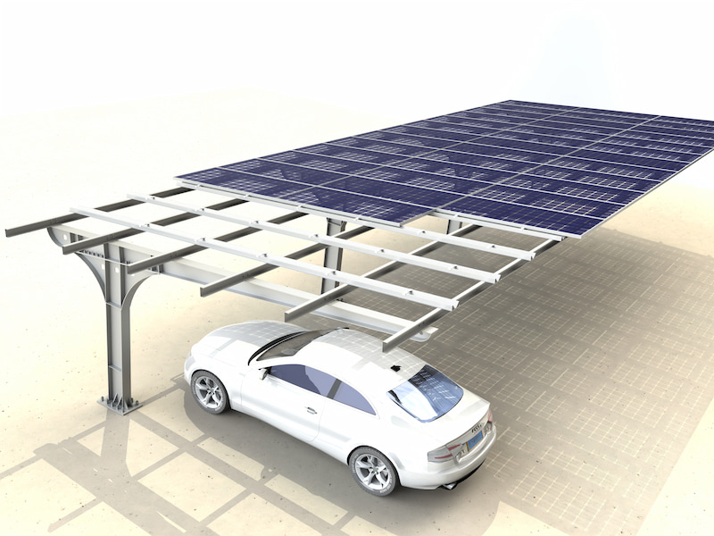 solar car parking racks