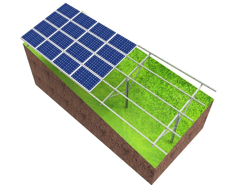 pile ground mounting systems for solar panels